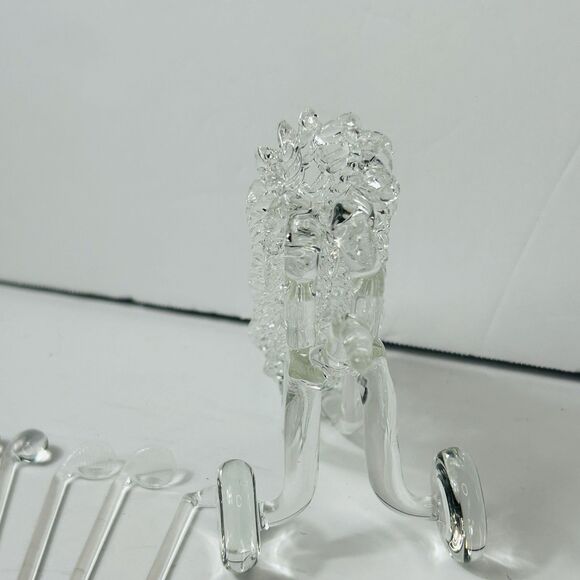 Blown Spun Glass Golf Bag Cart With 5 Clubs Golfing Decor Gift Idea 4.5" - Picture 4 of 6